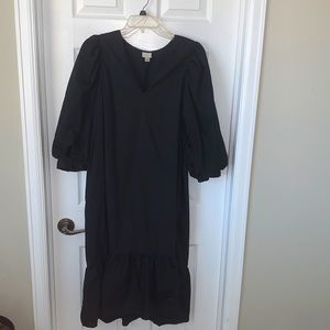 Target black puffed sleeve dress- Size Large